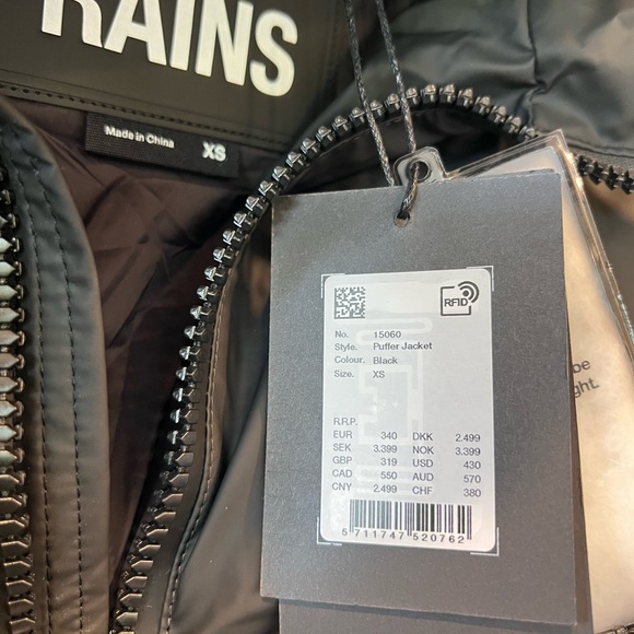 NWT Rains Alta Puffer Jacket - Womens XS - Picture 10 of 10